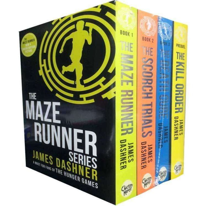 Maze Runner 4 Book Set by James Dashner – Dystopian YA Fiction, Bestselling Novels, Adventure, Mystery, Thrillers, Collection for Ages 12+