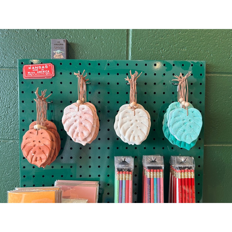 Clay Monstera Leaf Ornaments Terracotta