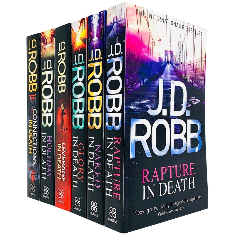 J.D. Robb In Death Series 6 Books Collection Set Holiday in Death, Immortal in Death, Glory in Death, Rapture in Death, Naked in Death, Leverage in Death)