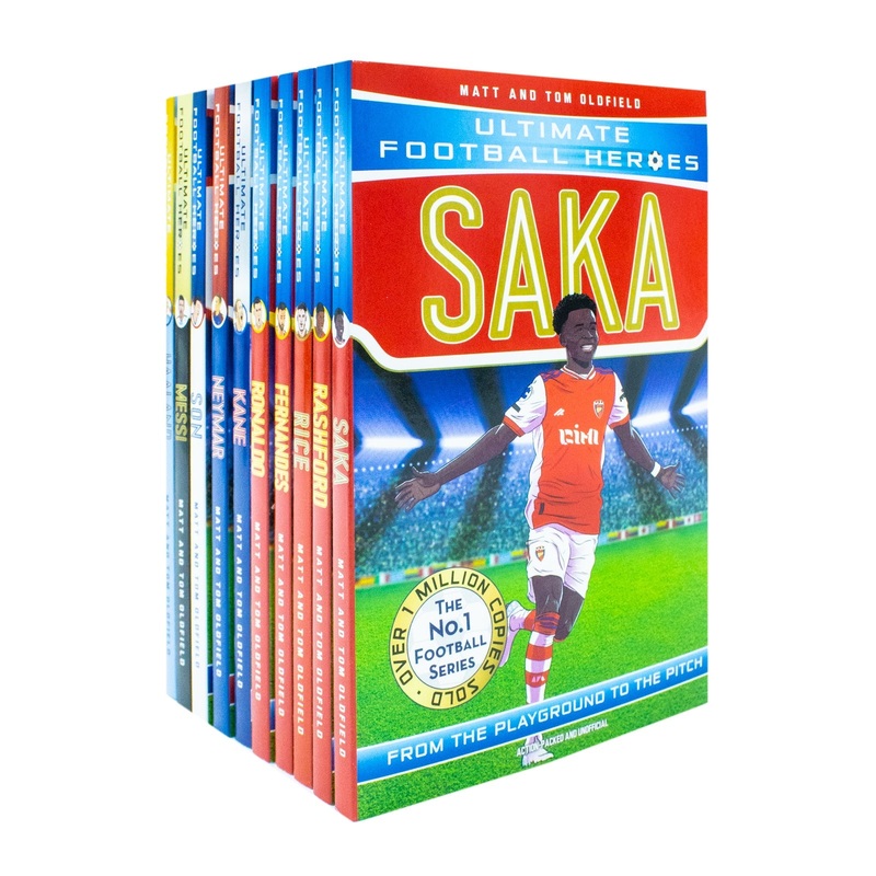 Ultimate Football Heroes Series 1 – 10 Book Set | Kids Football Biographies | Messi, Ronaldo, Haaland, Neymar, Son, Kane & More