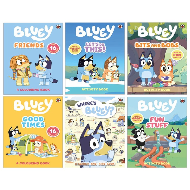 Blueys Box of Fun Collection 6 Books Box Set (Bluey Fun Stuff, Bluey Let’s Do This, Bluey Bits and Bobs, Bluey Friends, Bluey Good Times)