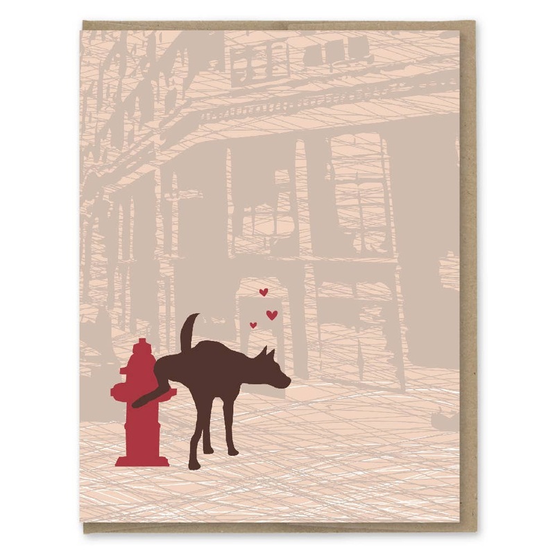 Dog Hydrant Mine All Mine Card