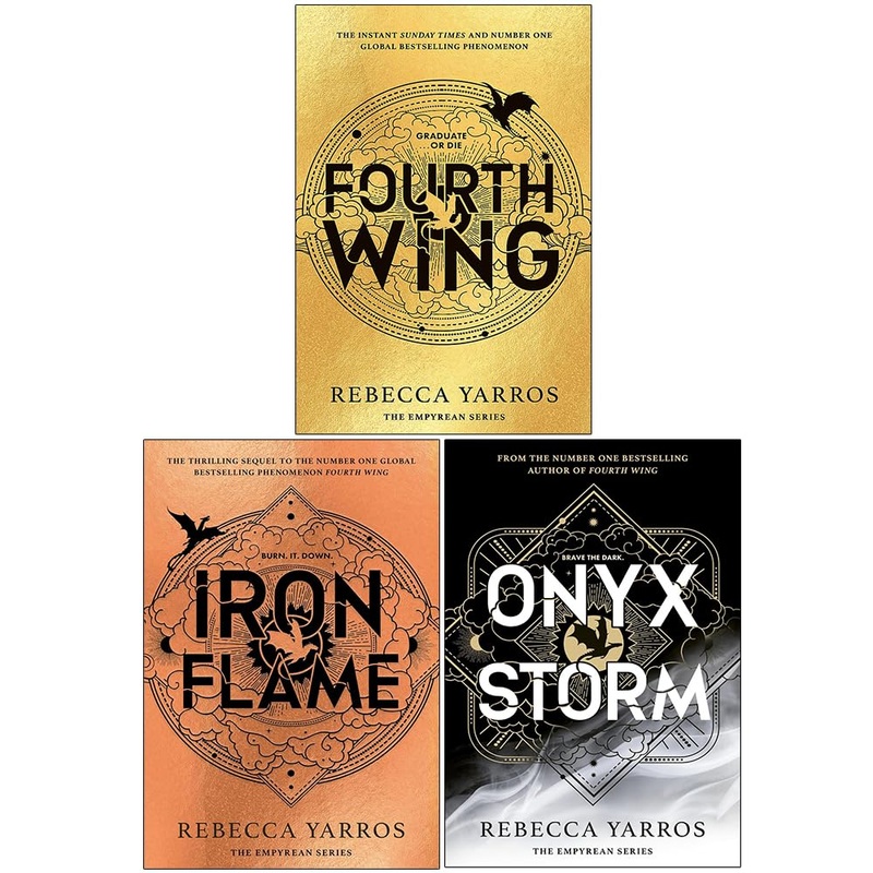 HARDCOVER – The Empyrean Series Collection 3 Books Set By Rebecca Yarros (Fourth Wing, Iron Flame and Onyx Storm)