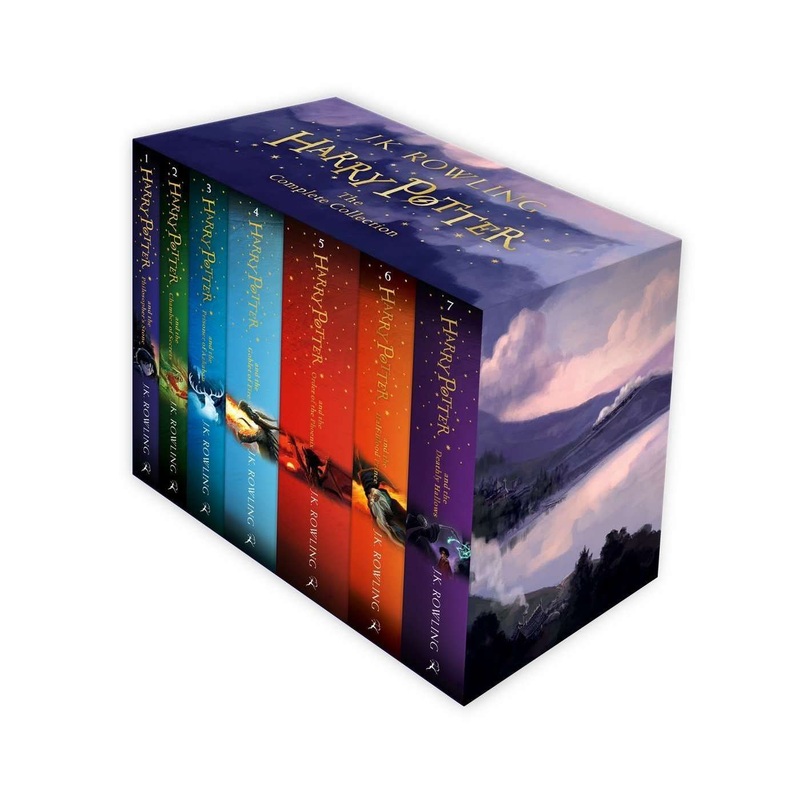 Harry Potter 7 Books Box Set Collection by J K Rowling – Paperback Fantasy Series Age 12+ Hogwarts wizard adventures Purple Box Fiction