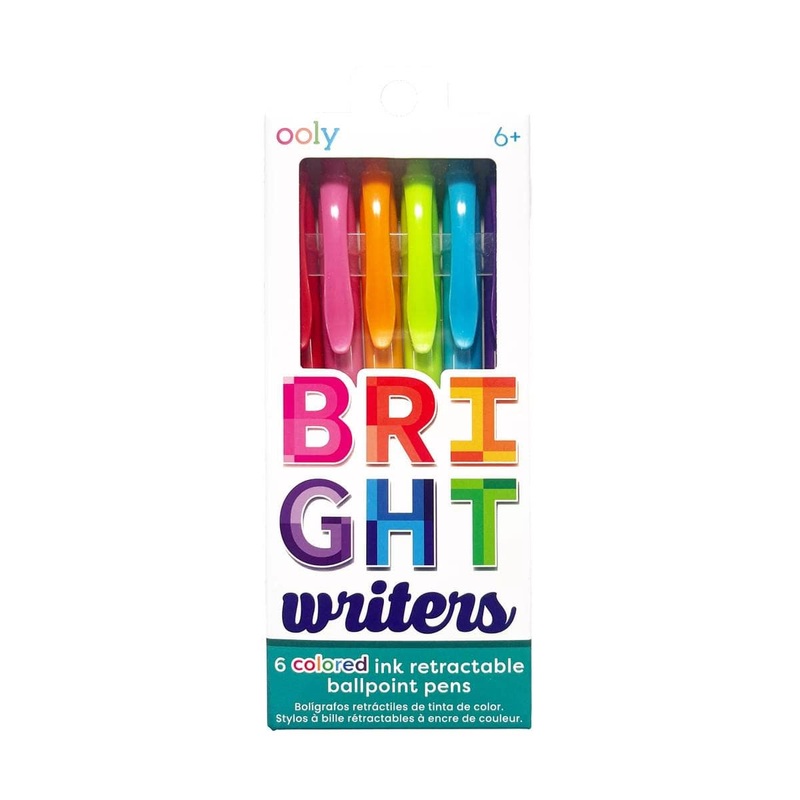 OOLY – Bright Writers Colored Ballpoint Pens – Set of 6