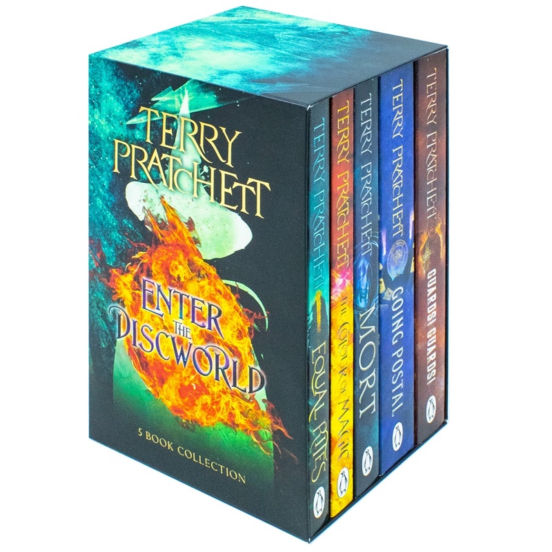 Terry Pratchett Discworld Novels 5-Book Collection Box Set: The Colour of Magic, Equal Rites, Mort, Guards! Guards! Going Postal  Fantasy Book Series