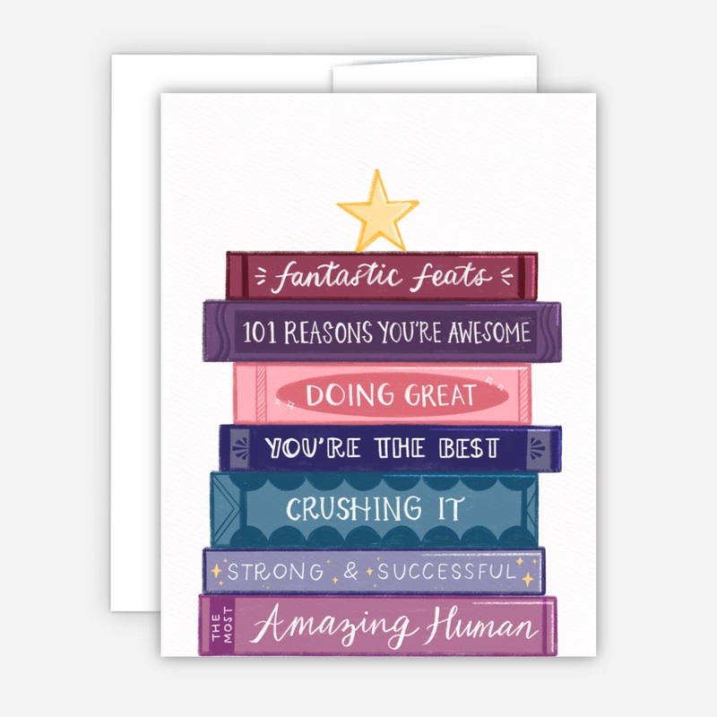 Greeting Card – Celebrate Bookstack Card