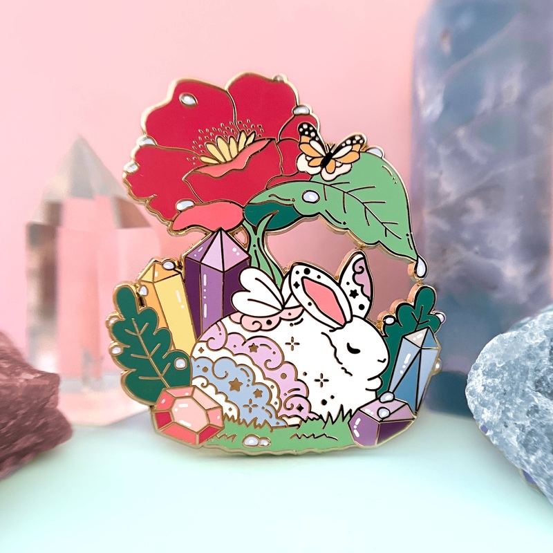 The Crowned Rabbit – Forest Fairy Rabbit Enamel Pin
