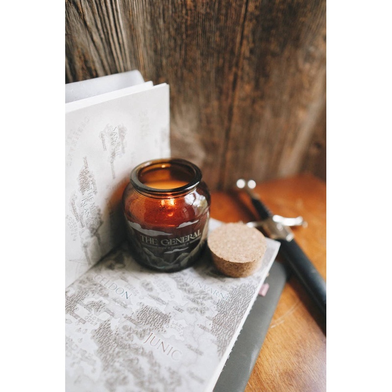 Fablewood Goods – The General | 8oz Apothecary Organic Soy | Wood Wick Candle