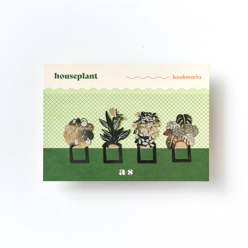 Bookmark set – Houseplant page marker metal, botanical gift