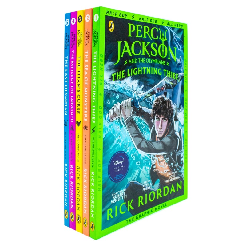 Percy Jackson Graphic Novels 5 Book Collection Set by Rick Riordan  Illustrated Children’s Fantasy Adventure Series | Mythology, Young Readers & More