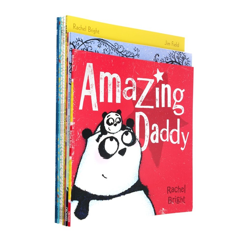 Rachel Bright Collection 8 Books Set (The Whale Who Wanted More,The Koala Who Could, The Squirrels Who Squabbled, The Way Home For Wolf, The Lion Inside, Side by Side, The Worrysaurus, Amazing Daddy)