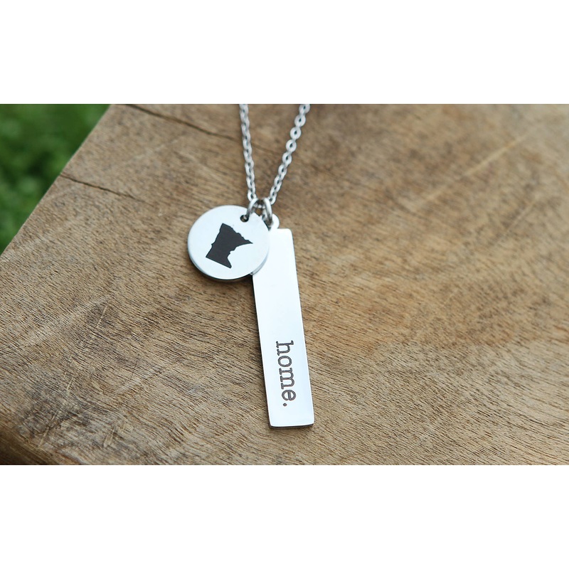 Texas Engraved Necklace: Gold