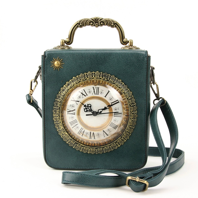 COMECO INC – Vintage Clock Rectangle Shoulder Bag