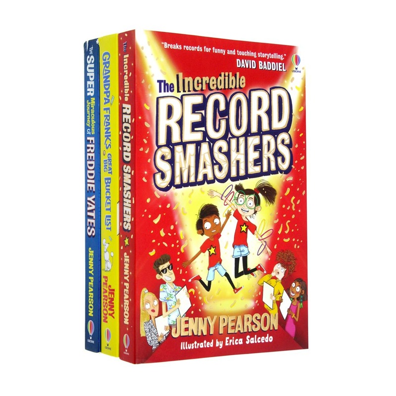 Jenny Pearson Collection 3 Books Set (The Incredible Record Smashers, Grandpa Frank’s Great Big Bucket List & The Super Miraculous Journey of Freddie Yates)