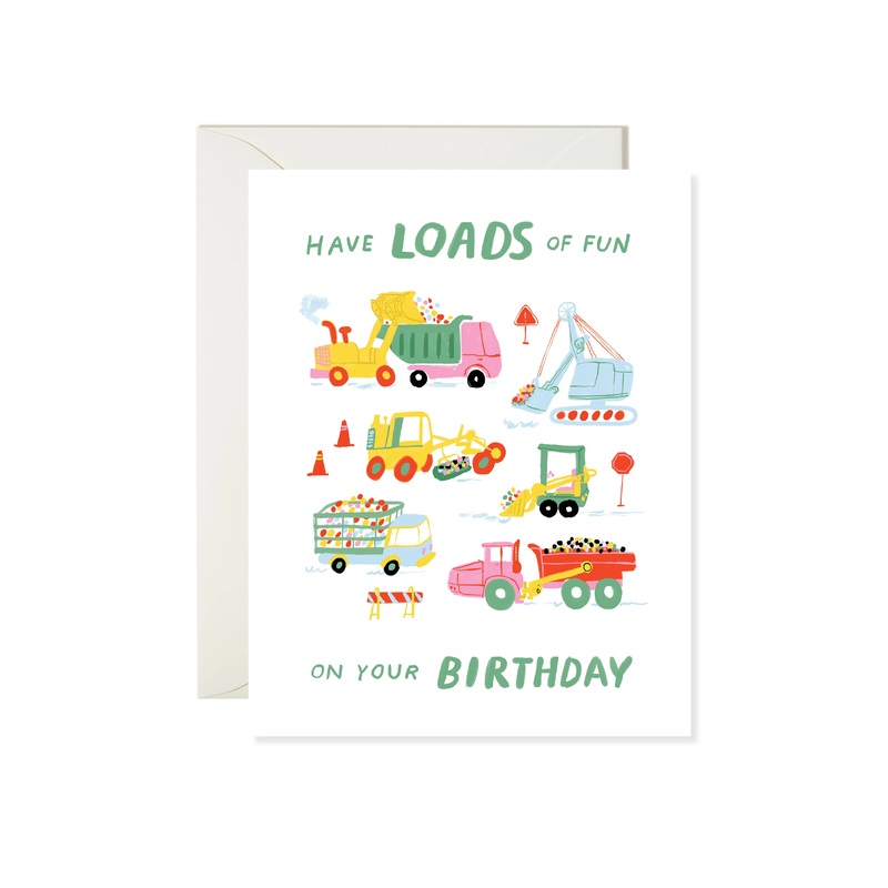 Truck Loads of Fun Birthday Card