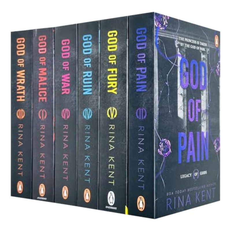 Legacy of Gods Series 6 Books Collection Set By Rina Kent (God of Pain, God of Fury, God of Ruin, God of War, God of Malice and God of Wrath)