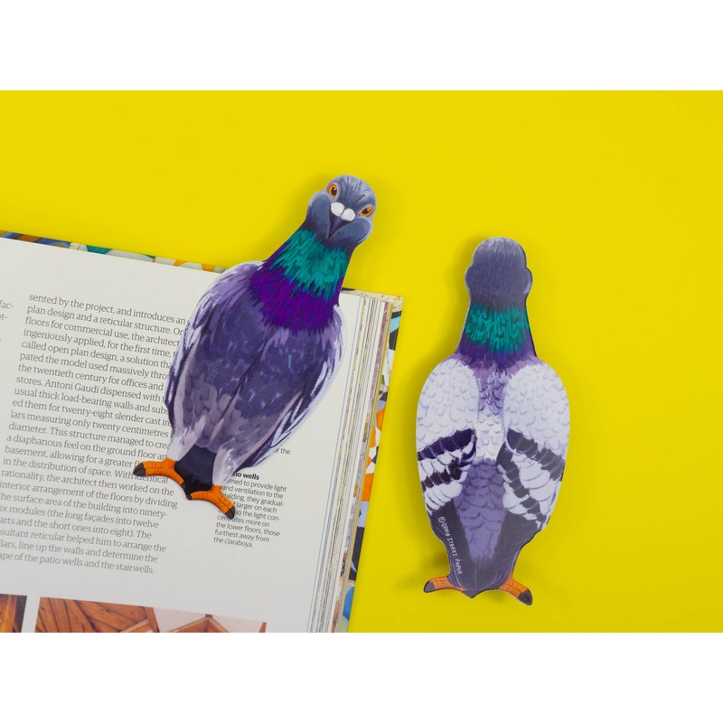 Grey Street Paper – Pigeon Die-Cut Bookmark