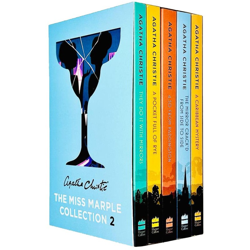 Miss Marple Mysteries Series Books 6 – 10 Collection Set by Agatha Christie (A Caribbean Mystery,Mirror Crackd From Side to Side, 4.50 from Paddington, A Pocket Full of Rye & They Do It With Mirrors)