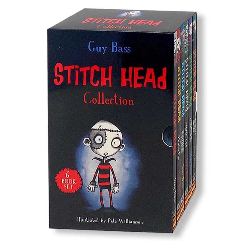 Stitch Head 6 Book Set by Guy Bass: Ghost of Grotteskew, Monster Hunter  Children’s Books Collection, Spooky Adventure, Imaginative Story Series