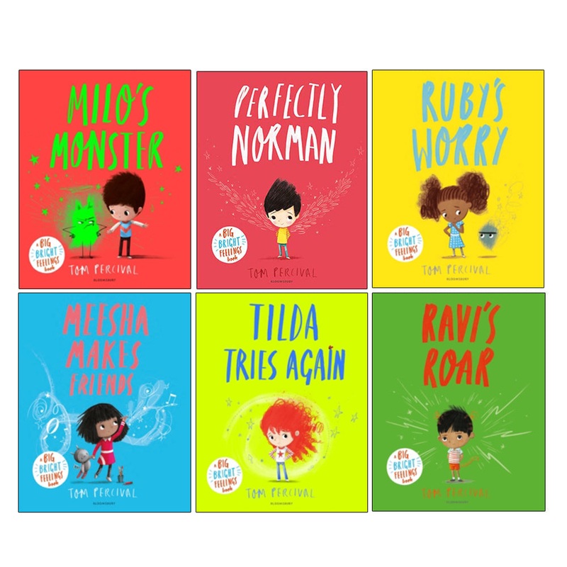 Tom Percival Big Bright Feelings 6-Book Collection | Children’s Picture Books on Emotions, Friendship & Self-Esteem (Ruby’s Worry, Ravi’s Roar& More)