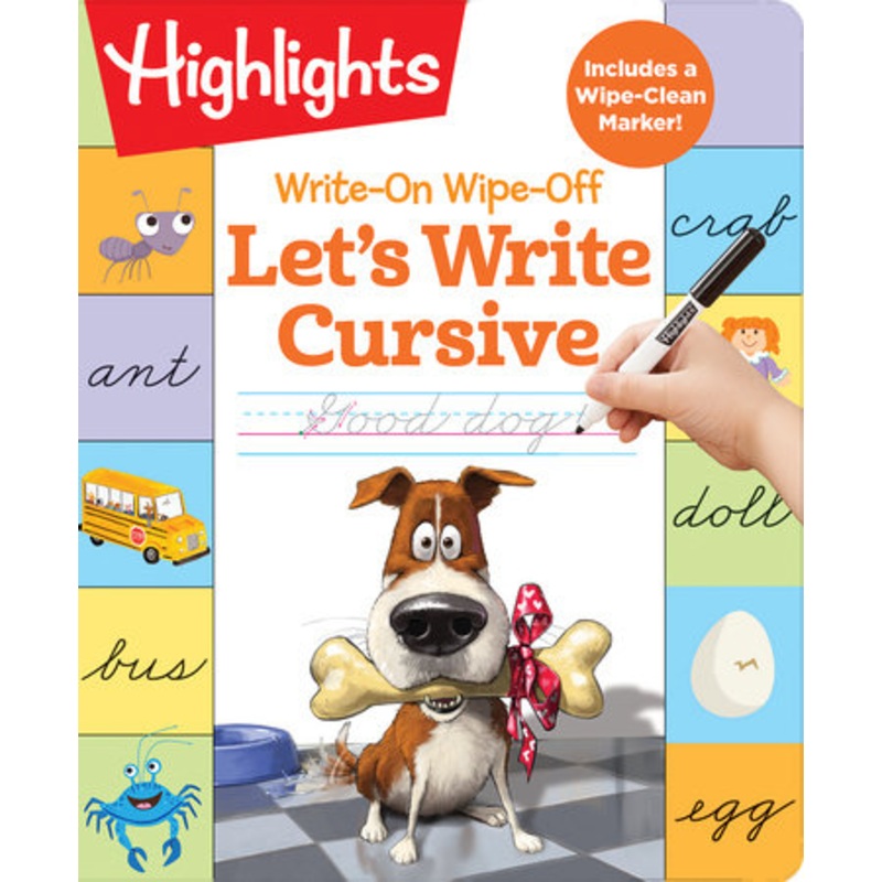 Write-On Wipe-Off Let’s Write Cursive