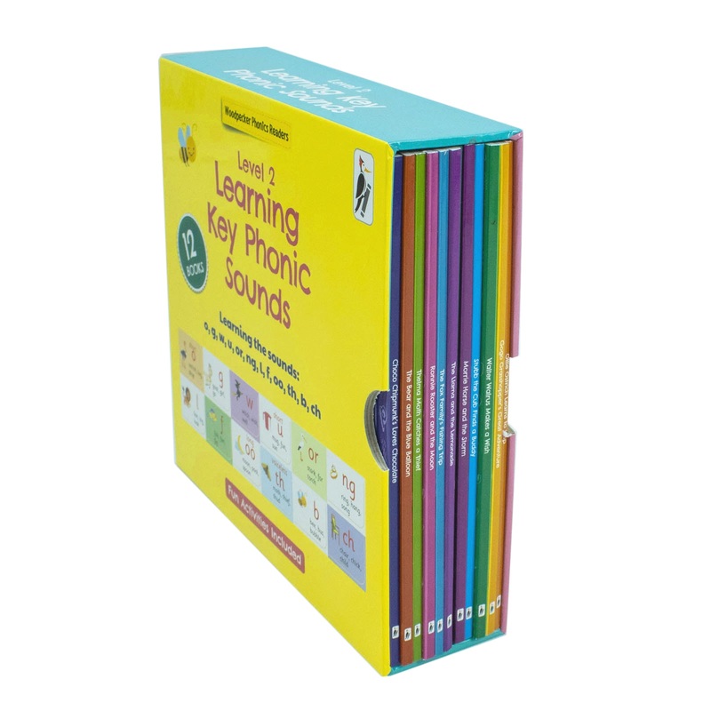 My Second Phonic Sounds 12 Books Collection Box Set with Included Fun Activities(Walter Walrus Makes a Wish, The Ducking Who Loved to Sing, Fox Family’s Fishing Trip & More)(Learning Key Level 2)