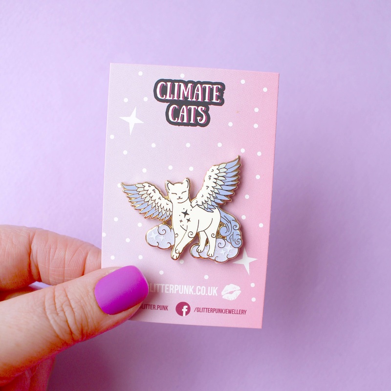 Glitter Punk – Air Cat Enamel Pin
