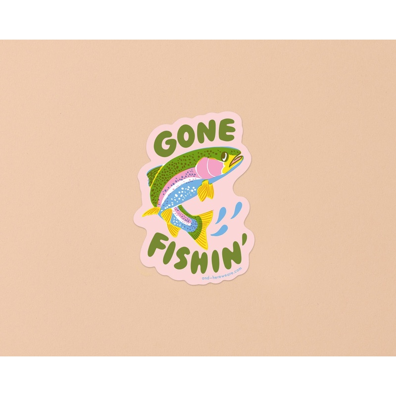 Gone Fishin’ Vinyl Trout Sticker
