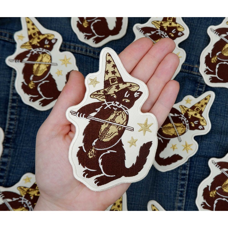 Cat Coven – Violin Cat – Embroidered Patch