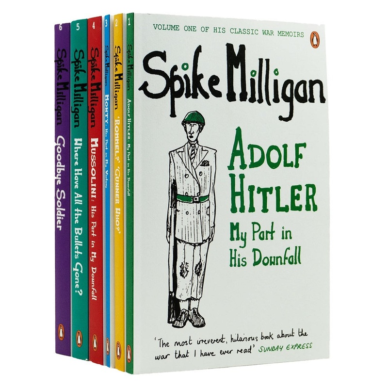 Milligan Memoirs Series by Spike Milligan 6 Books Collection Set (Adolf Hitler, ‘Rommel?’ ‘Gunner Who?’, Monty, Mussolini, Where Have All the Bullets Gone? & Goodbye Soldier)