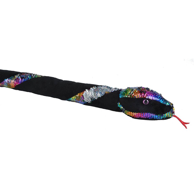 Wild Republic – Snake-Sequin Rainbow Twist Stuffed Animal 54″