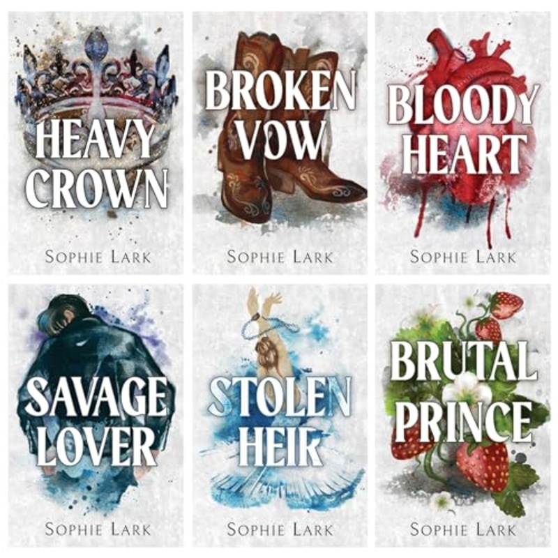 Brutal Birthright Series 6 Books Collection Set  Brutal Prince, Stolen Heir, Savage Lover, Bloody Heart, Broken Vow & Heavy Crown | Romance & Fiction