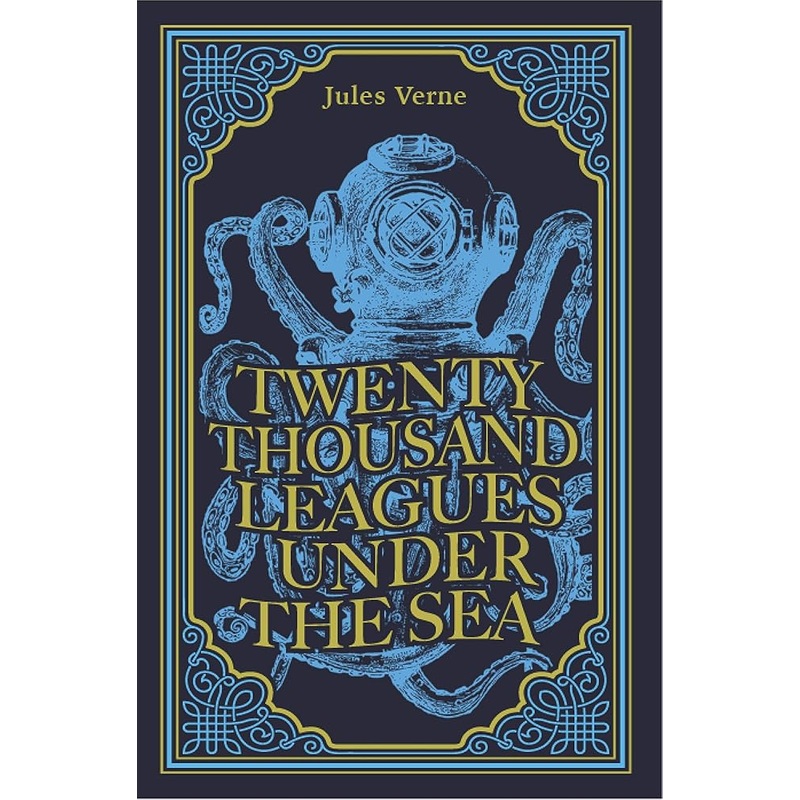 Twenty Thousand Leagues Under the Sea, Jules Verne Classic Novel, (Captain Nemo, Ocean Adventure Tale), Ribbon Page Marker, Perfect for Gifting