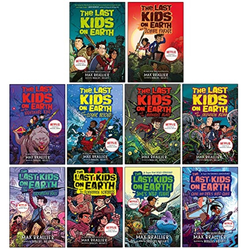 The Last Kids on Earth Series 10 Books Collection Set By Max Brallier (Last Kids On Earth, Zombie Parade, Nightmare King, Cosmic Beyond, Midnight Blade, Skeleton Road, June’s Wild Flight & More)