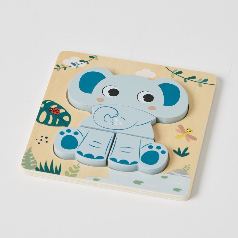 WOODEN ELEPHANT SMALL PUZZLE