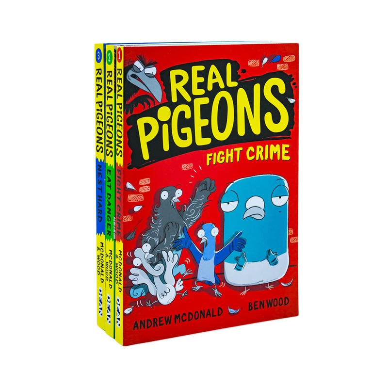 Real Pigeons Series by Andrew McDonald | 3 Book Children’s Collection| Funny Adventure Stories for Kids |Fight Crime, Eat Danger & Nest Hard