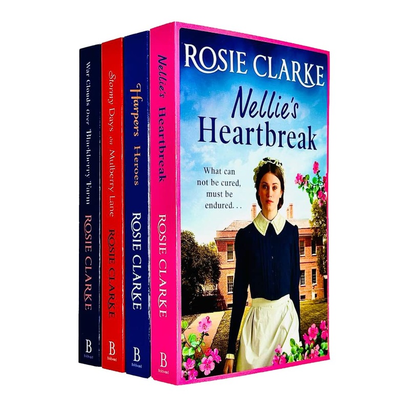 Rosie Clarke Collection 4 Books Set (Nellie’s Heartbreak, Harpers Heros, Stormy Days On Mulberry Lane, Wartime Blues for the Harpers Girls )