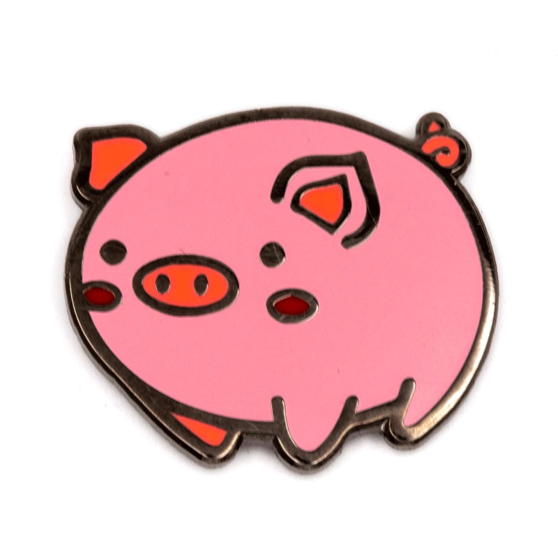 These Are Things – Happy Pig Enamel Pin