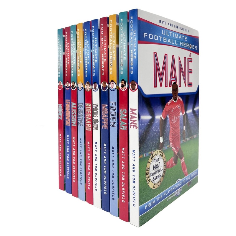 Ultimate Football Heroes Series 2 – 10 Books Collection Set By Matt and Tom Oldfield (Mane, Salah, Foden, Mbappe, Vinicius Jr, Odegaard, De Bruyne, Alisson, Lewandowski, Nunez) NEW VERSION