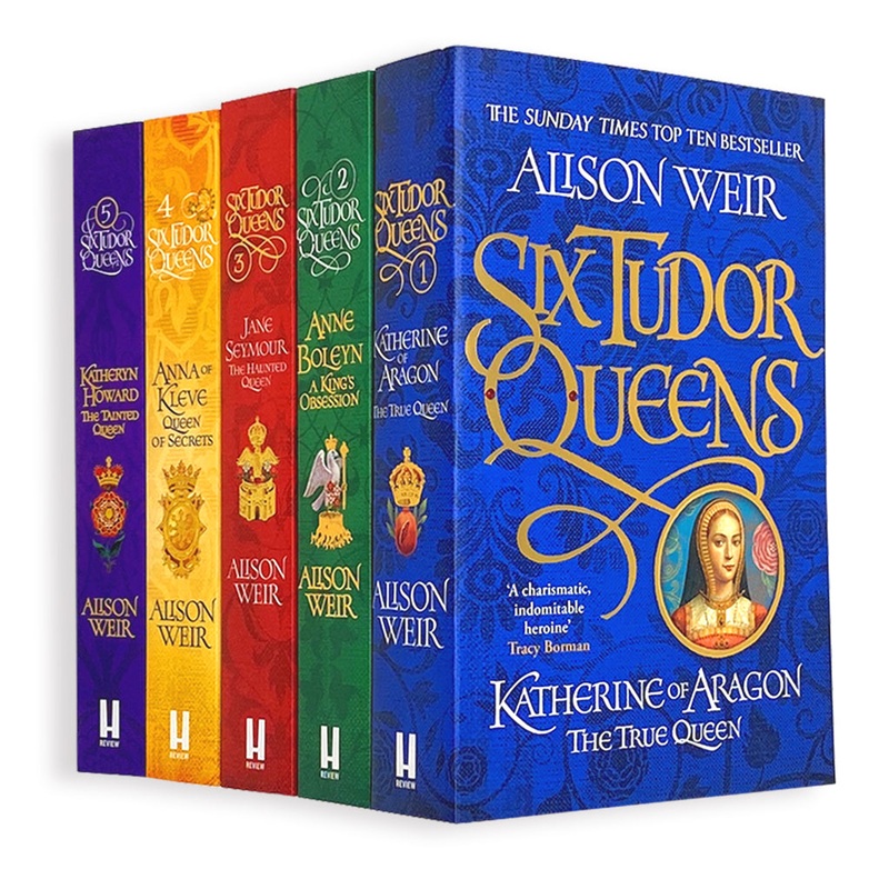 Alison Weir Six Tudor Queens 5 Book Set | Historical Fiction, Tudor History, Queens of England, Biography, Classic Literature, Womens Stories