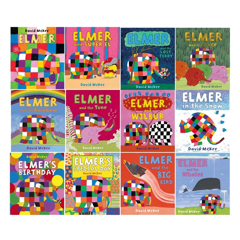Elmer 12 Classic Picture Books Collection by David McKee  Colorful Children’s Story Collection | Fun, Illustrated Animal & Friendship Books for Kids