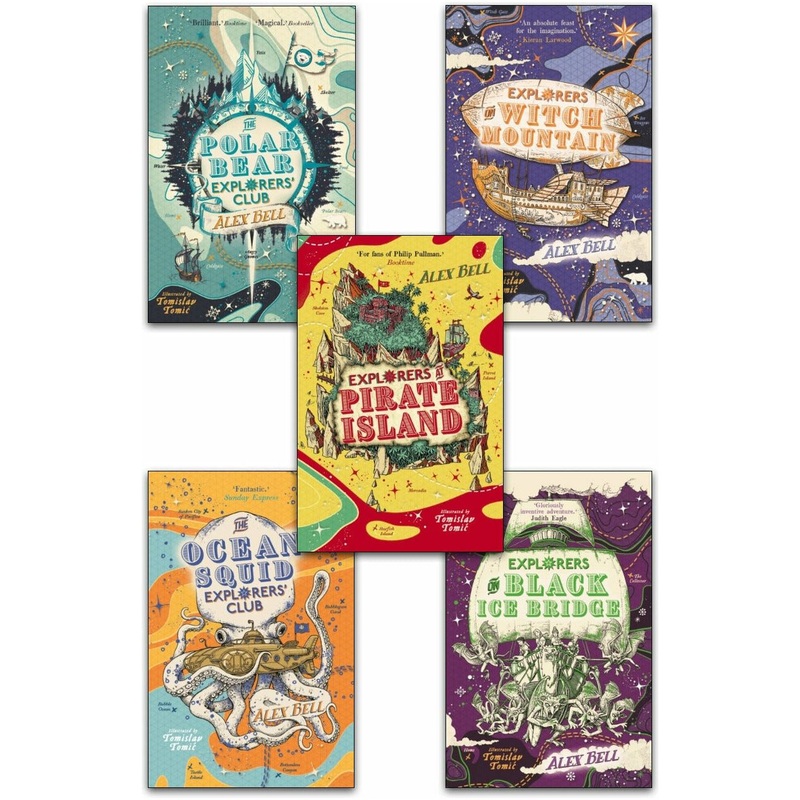 The Polar Bear Explorers Club 5 Books Collection Set by Alex Bell – The Polar Bear Explorers Club, Explorers on Witch Mountain, Explorers on Black Ice Bridge, The Ocean Squid Explorers Club