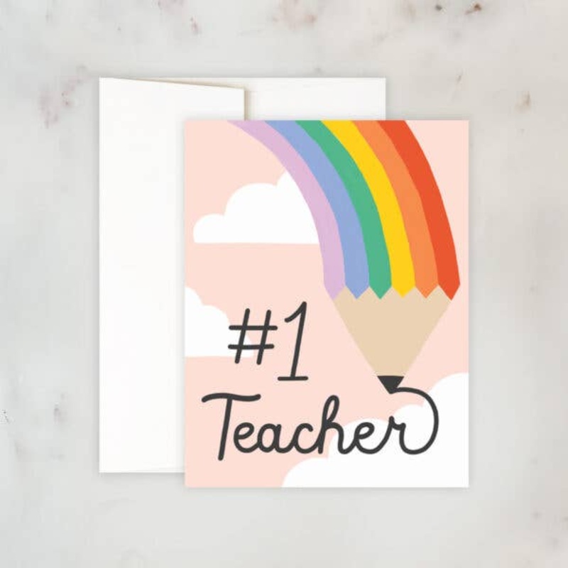 Rainbow Pencil #1 Teacher Card