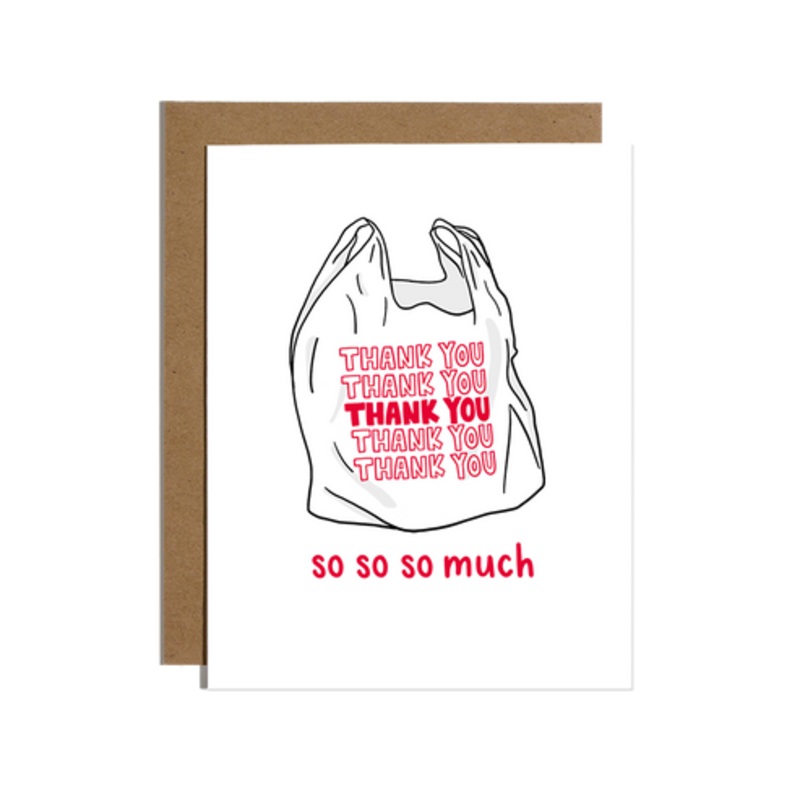 Thank You Plastic Bag Card