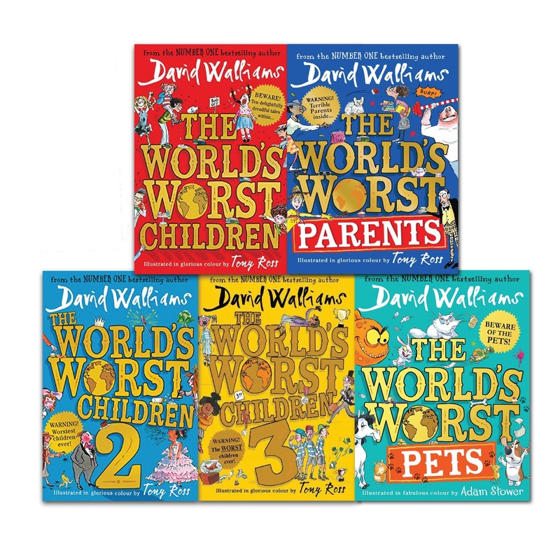 David Walliams World’s Worst Series 5 Books Collection Set ( Worst Parents, Pets & Children)