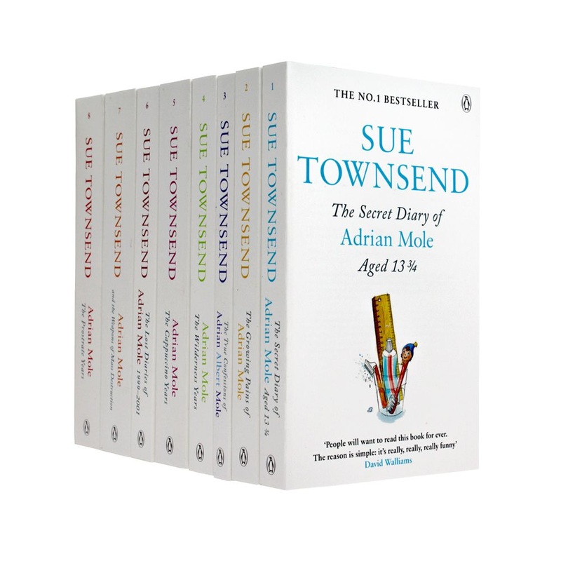 Adrian Mole 8 Book Collection by Sue Townsend  Humorous Coming-of-Age Series, Classic British Comedy for Teens & Adults