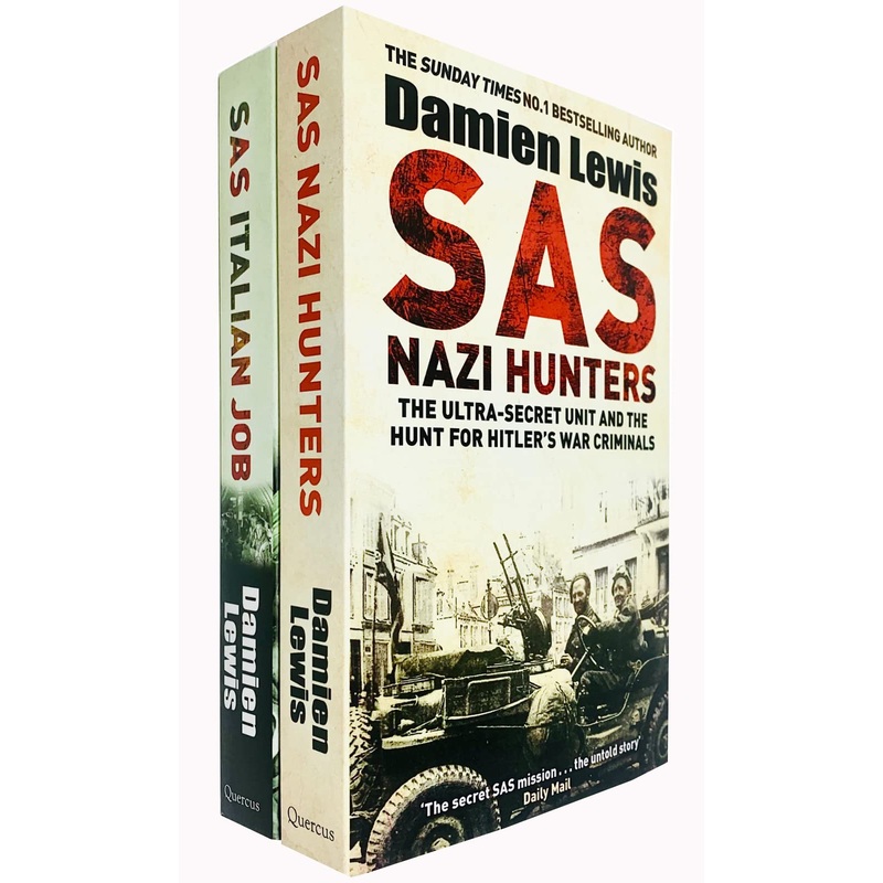 Damien Lewis Collection 2 Books Set (SAS Nazi Hunters, SAS Italian Job)