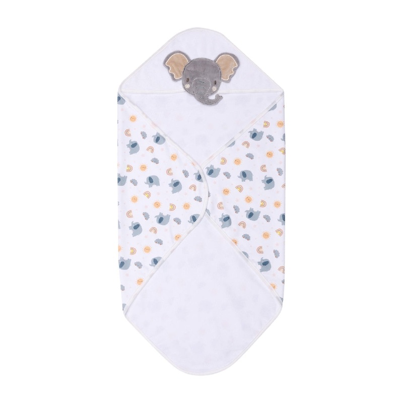 BABY ELEPHANT HOODED TOWEL