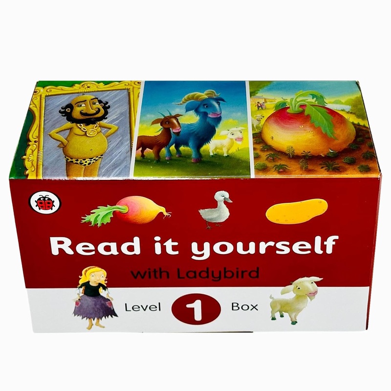 Ladybird Read it Yourself Tuck Box Level 1: 10 Books Box Set (Cinderella, The Three Billy Goats Gruff, The Emperor’s New Clothes, Little Red Hen, The Ugly Duckling, The Enormous Turnip & More)